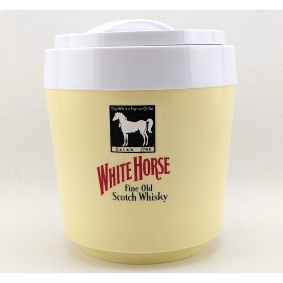Vintage Stewart England White Horse Scotch Whisky Ice Bucket Damaged - Picture 5 of 16